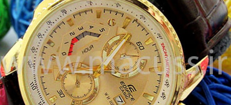 ساعت کاسیو بند چرم – مدل EF-558